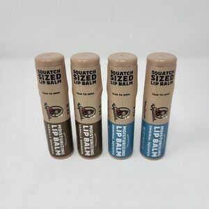 Dr. Squatch 4 Men Lip Balms Original And Vanilla Bourbon .25 Oz Each New
